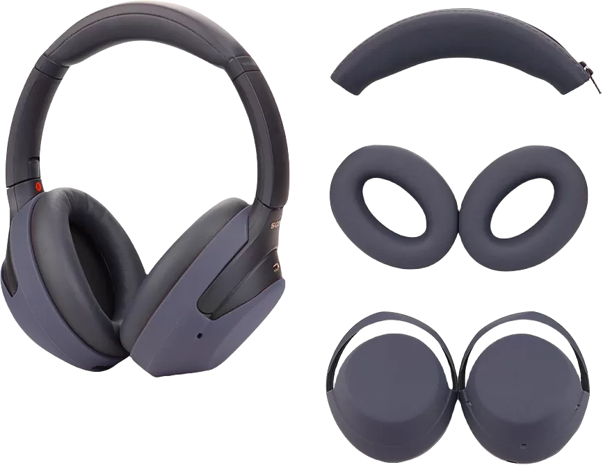 INF Coussinets d'oreille, housses et coussinet arceau pour Sony WH-1000XM3/4 Bleu