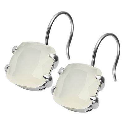 Paar Ohrhänger ADELIA´S "Damen Ohrringe aus poliertem Edelstahl", silber, Ohrringe, Damen, Damen, Edelstahl