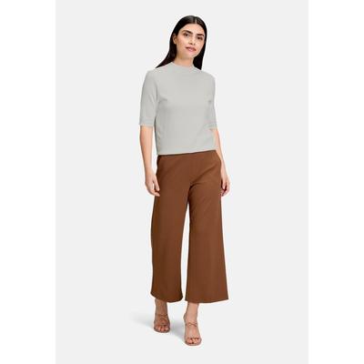 Kurzarmshirt BETTY BARCLAY "Damen kurzarm", Damen, Gr. 36, weiß (rohweiß), Strick, Obermaterial: 80% Viskose, 20% Polyamid, figurbetont normal, Shirts