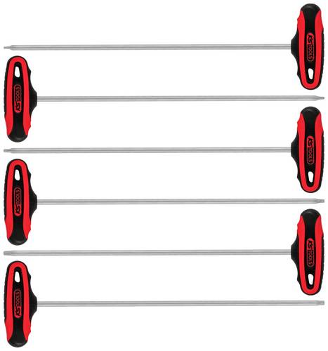 KS Tools TX Winkelschraubendreher-Set T 10, T 15, T 20, T 25, T 27, T 30 6teilig