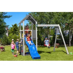 FUNGOO Spielturm CAROL2 Klettergerüst mit Schaukel u. Rutsche in versch. Farben
