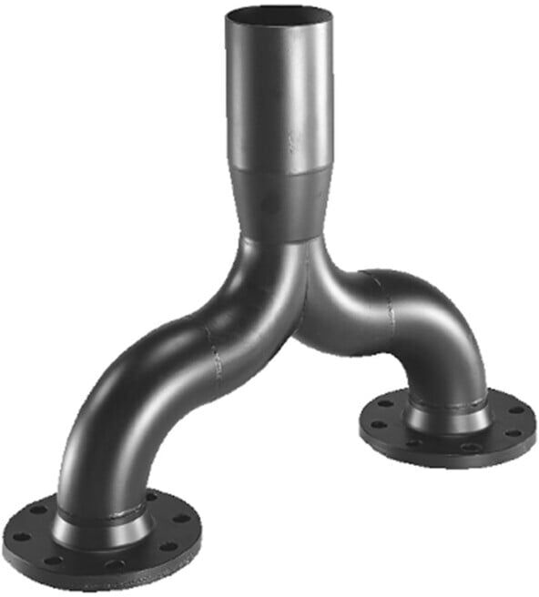 Grundfos Tuyau pantalon DN 80/d 90 mm, acier, pour stations de relevage (96003704)
