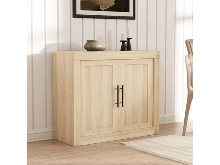 Hapihom Sideboard, Küchenschrank, Großer Stauraum, Buffet Kommode mit Arbeitsplatte, vielseitig als Anrichte Buffetschrank für Küchen, Esszimmer, Wohnzimmer