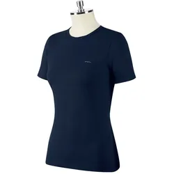 ANIMO Fibi Damen T-Shirt Ombra dunkelblau mit kleinem silbernen Logo, Größe: 44 (D38)