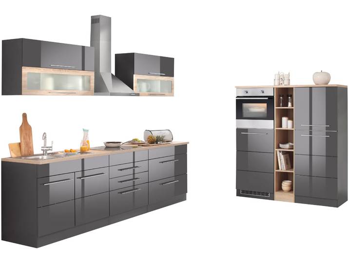 KOCHSTATION KS-Wien Breite 430 cm, wahlweise mit E-Geräten und Induktion
