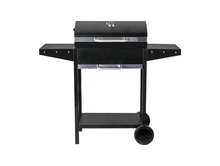 Habitat Garten Holzkohlengrill bizon Schwarz, Metall, 50x101x119 cm, Grills, Holzkohlegriller