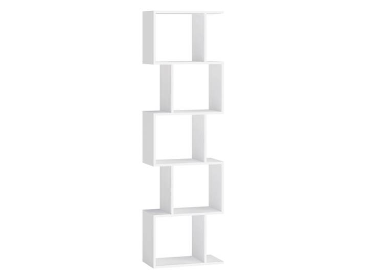 Bibliothèque à 5 niveaux de rangement cloison séparateur blanc