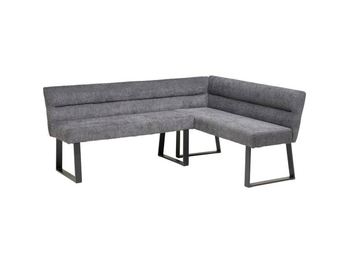 Livetastic Eckbank, Dunkelgrau, Metall, 5-Sitzer, L-Form, 190x150 cm, Esszimmer, Bänke, Eckbänke