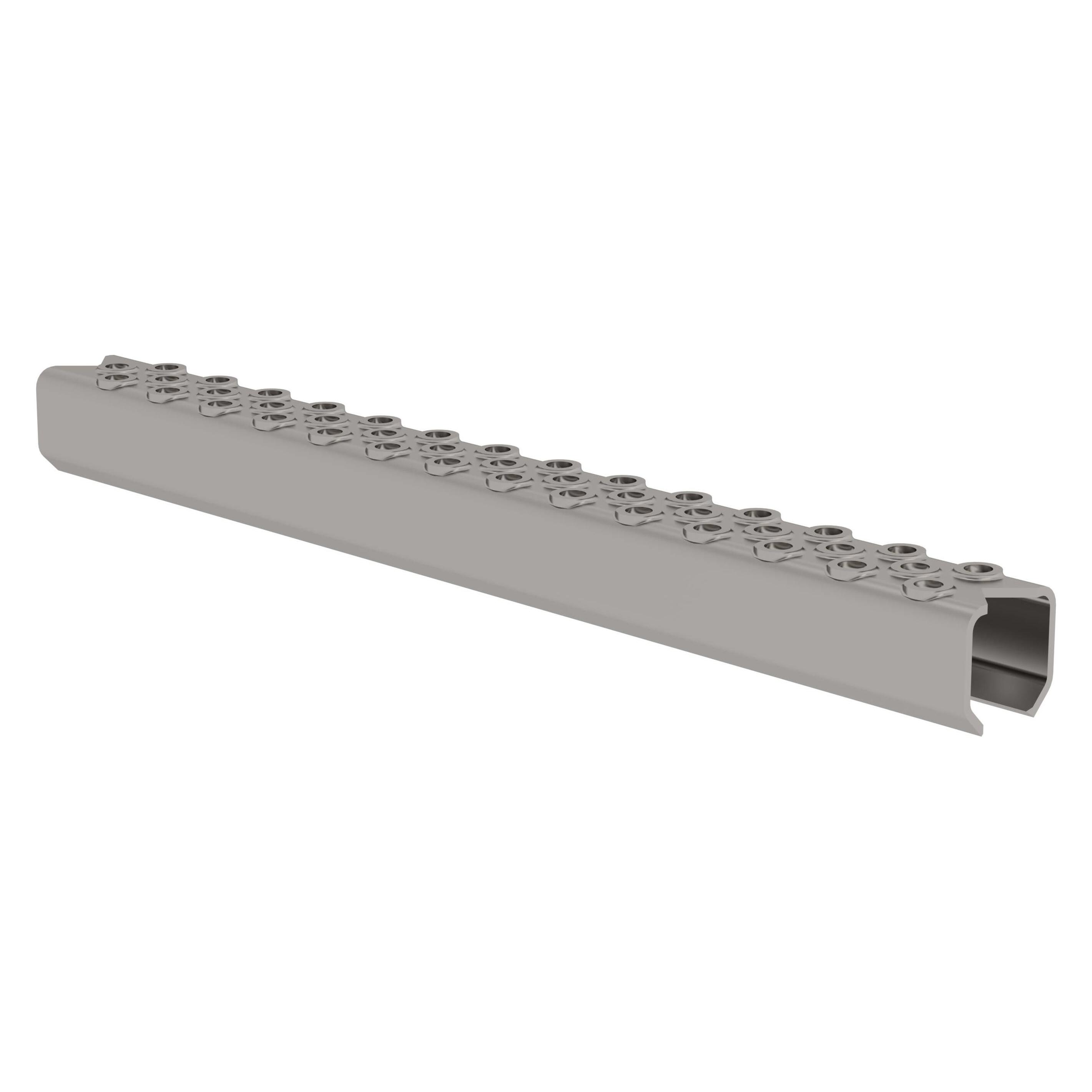 Munk Lochsprosse Stahl blank mit Ausstanzung, Fertigungsteil (30 cm) (019116)