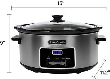 Zing Homecookin 6-Quart Digital Oval Slow Cooker