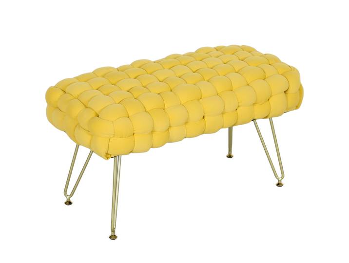 Banc de chevet Homcom avec pieds en métal et assise rembourrée
