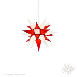 Herrnhuter Sterne Papier 40 cm weiß/rot