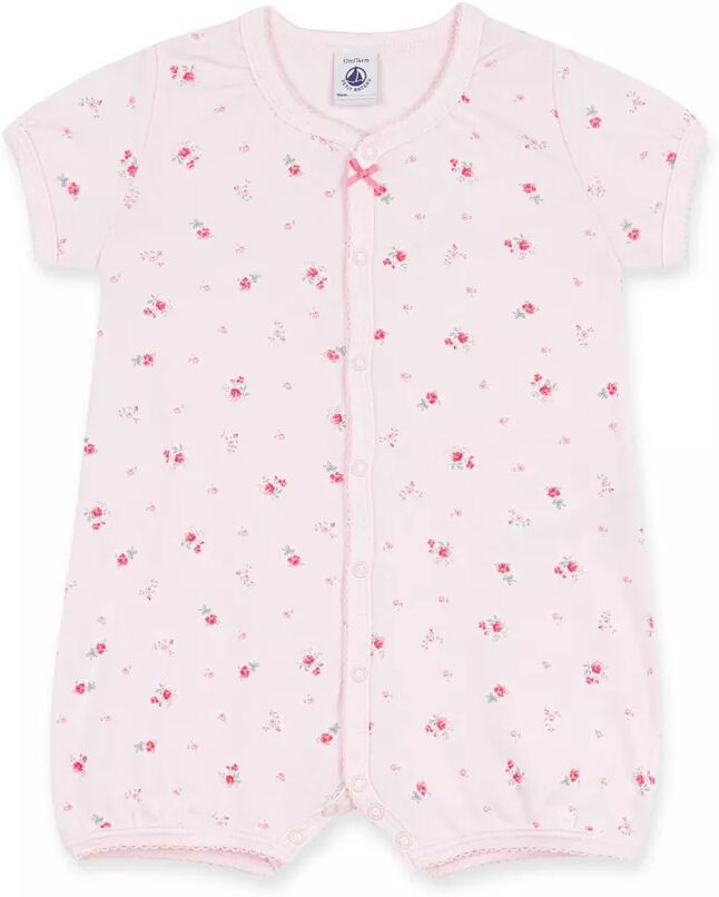 Petit Bateau - Strampler, Blumenmuster Kurzarm Strampler, 3 MONATE, Rosa