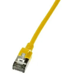 LogiLink Slim U/FTP Netzwerkkabel Gelb 0,3 m Cat6a U/FTP (STP)