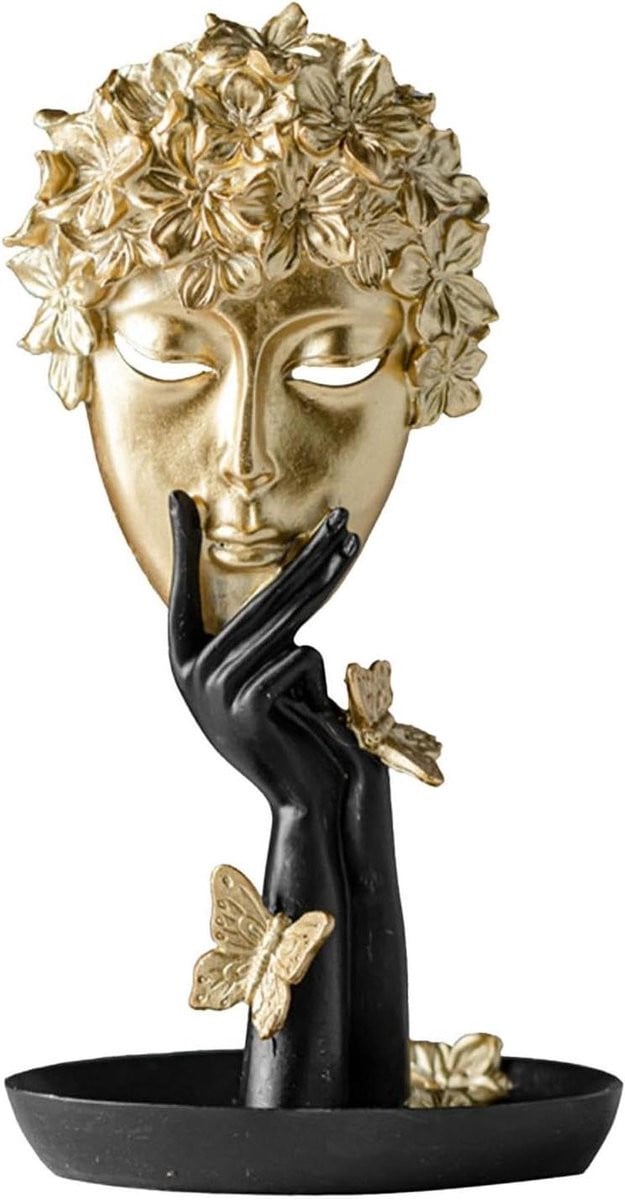 Denker standbeeld decoratie - Hars sculptuur - B/D/H: 15 x 105 x 28 cm