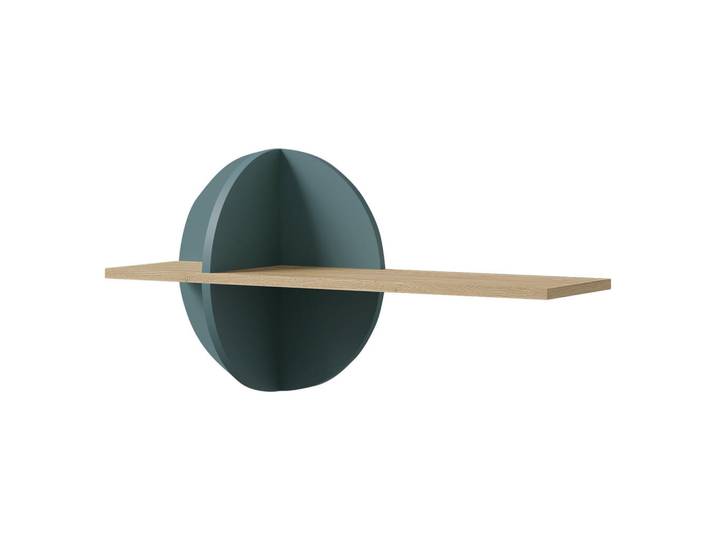 Mirjan24 Kinder-Wandregal Lexi 16, Eichefarben, Blau, Rechteckig, 81x45x25 cm, Wohnzimmer, Regale, Wandregale