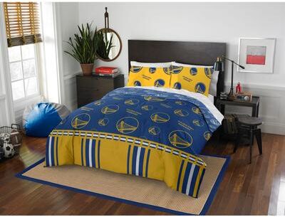 NBA Golden State Warriors Rotary 5-piece Queen Bed In a Bag Set