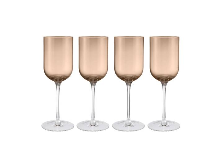 blomus Verres à vin Fuumi 31 cl lot de 4 Coffee - clair