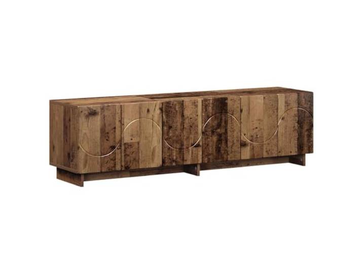 hliofuir TV-Lowboard 140x34,5x40 cm Altholz Holzwerkstoff Fernsehtisch Modernes Stauraumwunder für Wohnzimmer oder Gästezimmer mit 6 Türen und stabiler Standfläche für Zubehör.