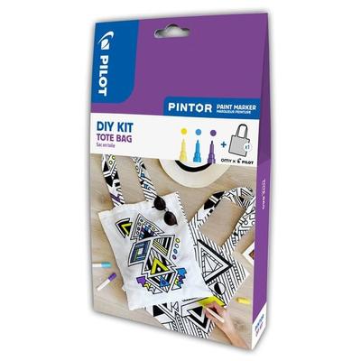 PILOT Kreativmarker PINTOR 3er DIY-Set + Jute Beutel