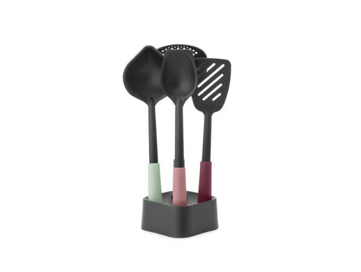 Brabantia Brabantia Tasty+ Kookgerei set, 4-delig plus houder - Mixed