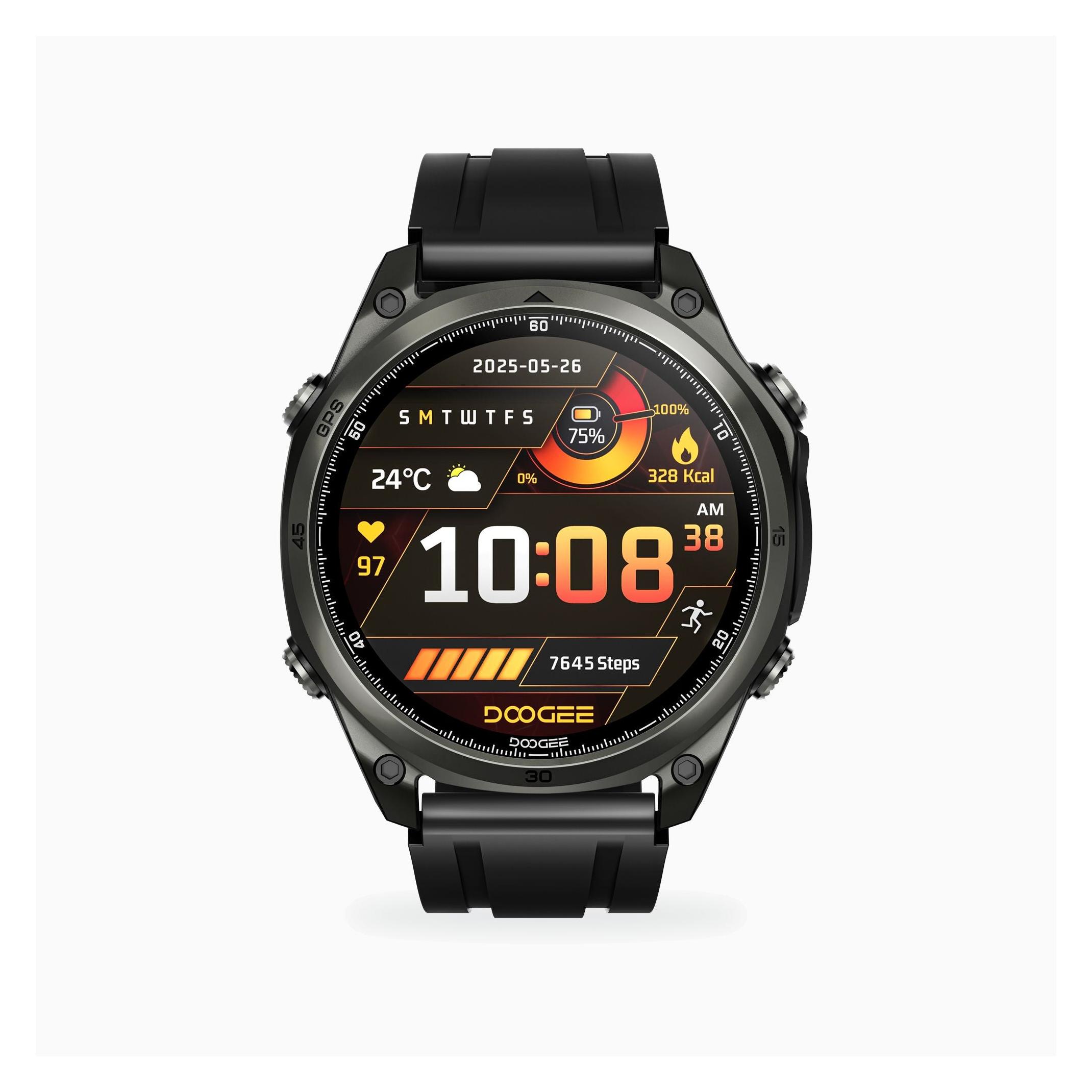 Doogee Anywise W1 5ATM water-resistant smartwatch with GPS Black (DGR01-CP003-01)