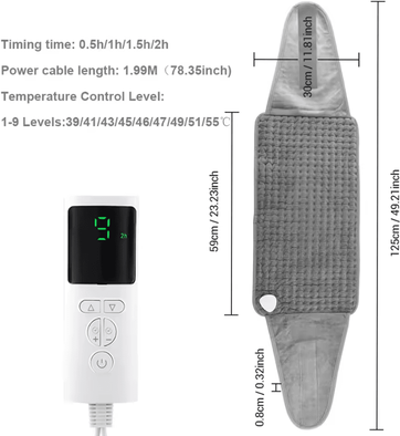 Inspire Curations Electric Heating Pad Blanket With 9 Temperature Levels For Full Body Comfort type 3 30 60cm us Plug