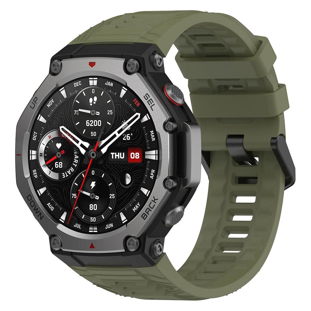 Techsuit - Watchband (W067) - Amazfit T-Rex 3 - Green (Silicone, TPU) (62883201)