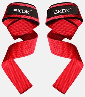 Market Central Adjustable Elastic Wrist Wraps For Weightlifting Support And Powerlifting Stability red