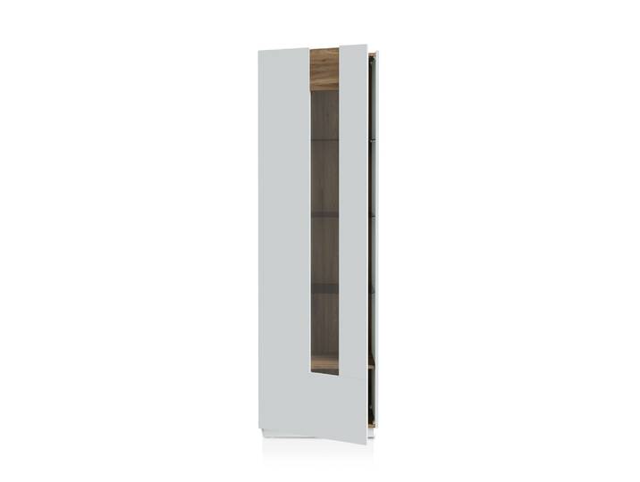 LENNOX Vitrine, Material Dekorspanplatte, lichtgrau / Valencia