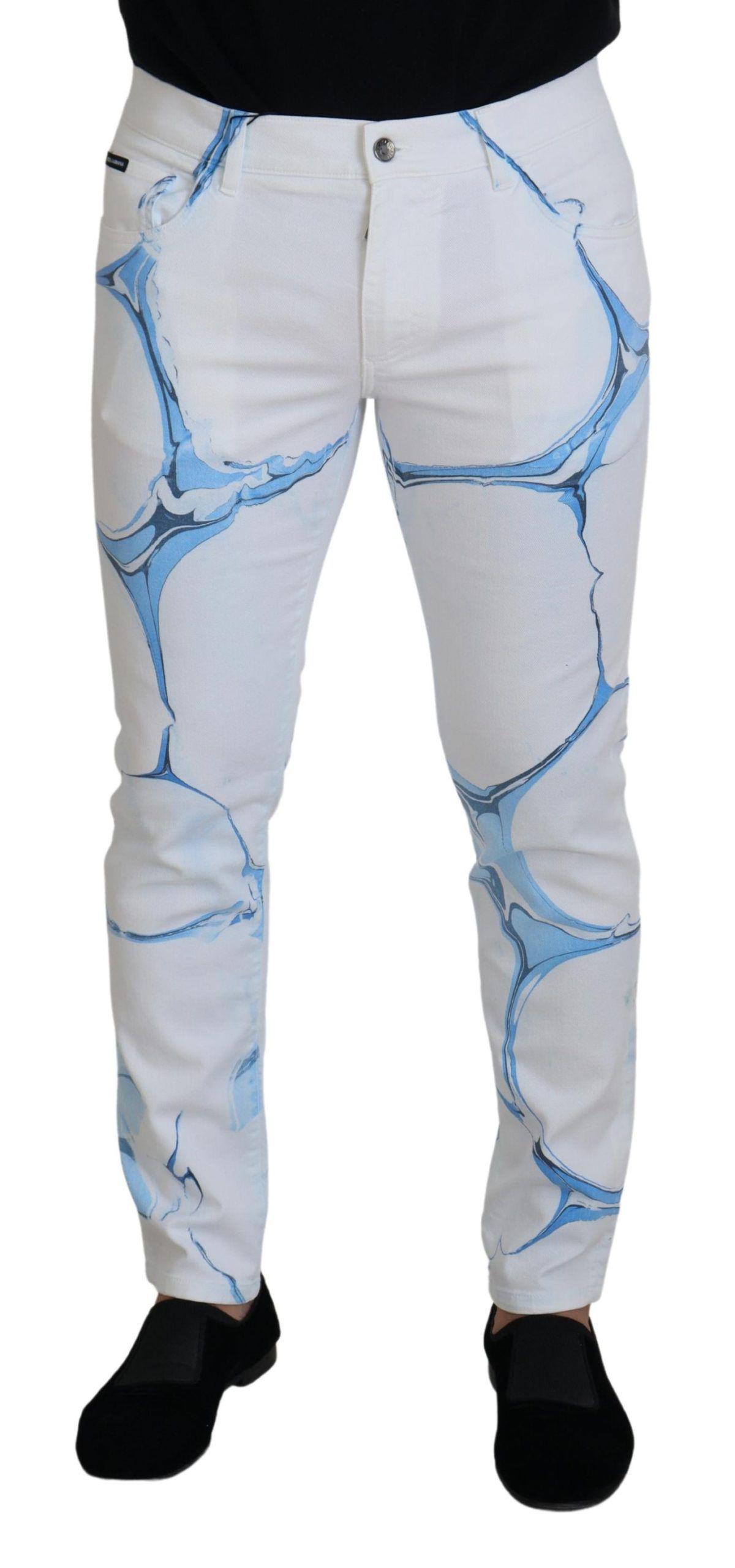 Bedruckte Slimfit-Jeans