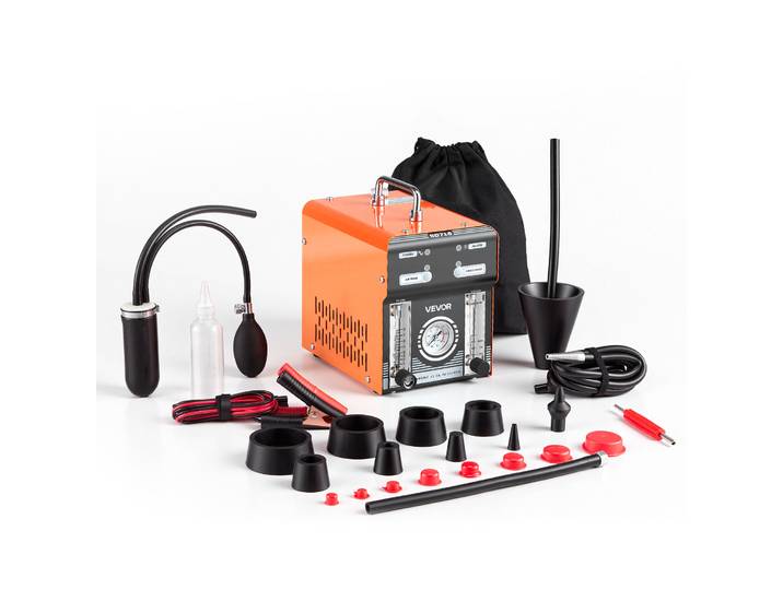 Vevor Detecteur De Fuite De Fumee 12 V Cc\, Machine A Fumee Automobile Avec Manometre\, Debitmetre Et Jauge Dehuile\, Testeur De Diagnostic Evap Sous Vide Avec Pompe A Air\, 2 Modes Pour Vehicules\, Bateau