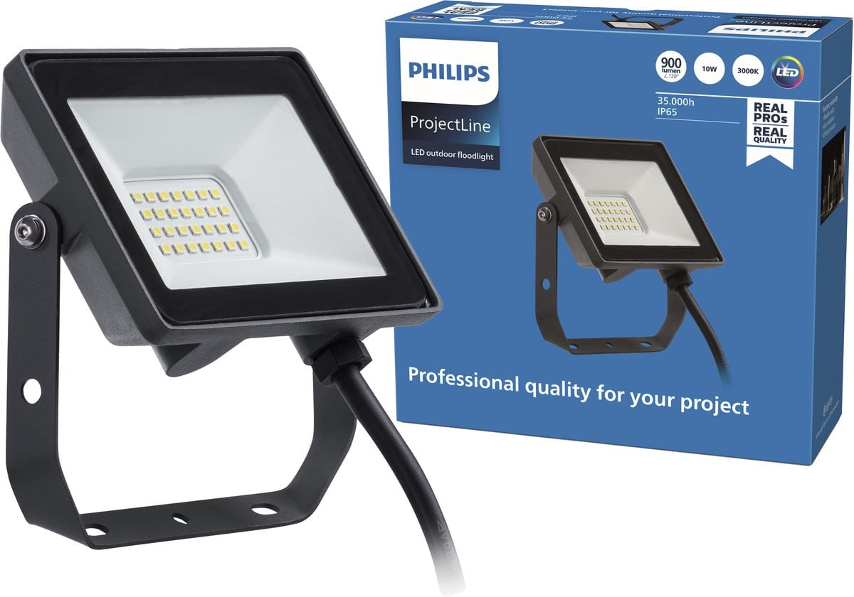 Philips LED Floodlight voor tuin en werk - Metaal