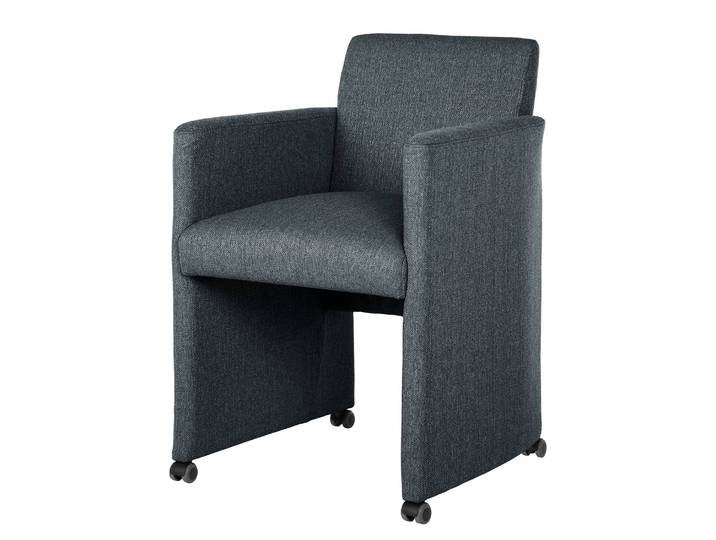 Fauteuil Konna Bleu/Gris clair Tissé à plat 59 x 86 x 65cm