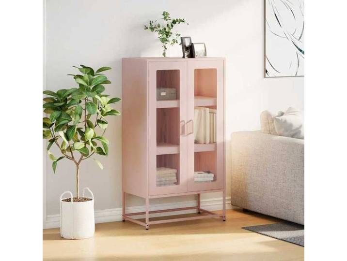 HOT Ventes Buffet haut - Armoire haute de salon - rose 68x39x123 cm - acier @883