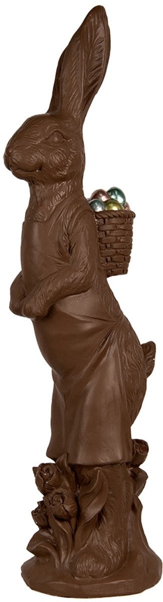 Clayre & Eef Decoratie Beeld Konijn Bruin Keramisch Hoogte: 91 cm