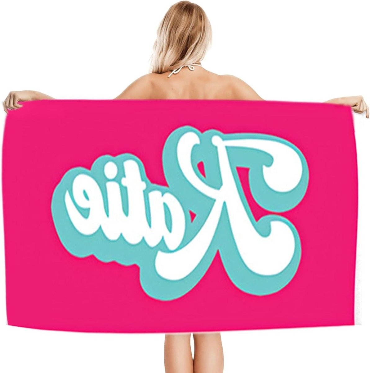 Gepersonaliseerd strandlaken met uniek patroon voor volwassenen, 140 x 180 cm