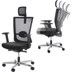 Bürostuhl MERRYFAIR Karlstad, Schreibtischstuhl, Sliding-Funktion ergonomisch ~ schwarz, mit Kopfstütze
