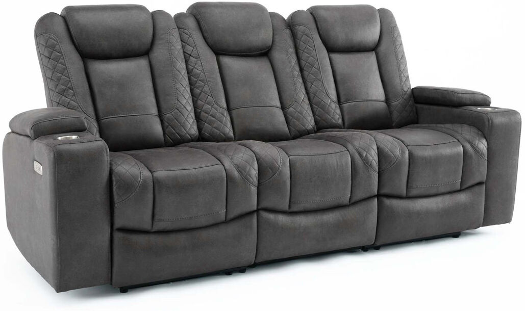 Ebern Designs Roxas 2 Piece Fabric Reclining Living Room Set Grey 2