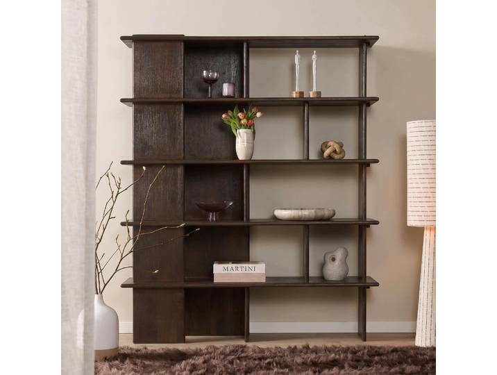 Bibliothèque déstructurée en bois marron 150 cm ALMA