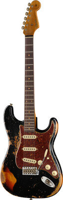 Fender Roasted '61 Strat ABLK/3TSB Aged Black over 3