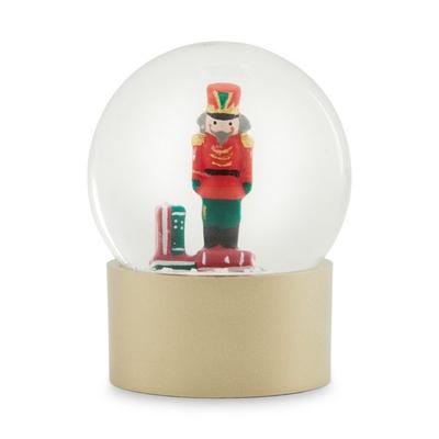 Schneekugel Nussknacker mit Buch 4cm
