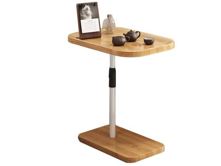 BDSDFSA Beistelltisch, Sockel-Getränketisch, höhenverstellbarer Beistelltisch die Couch(Natural,A)