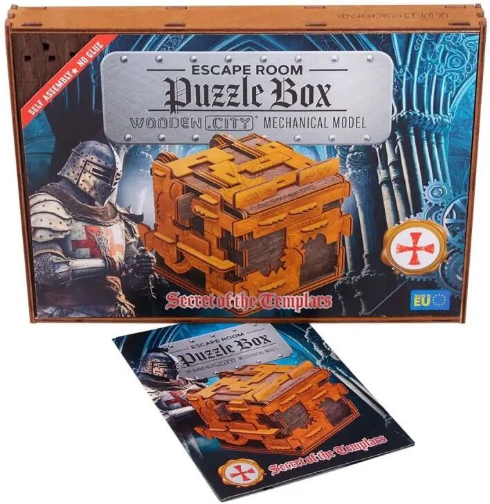 Escape Room Puzzle Box : Secret of the Templars mechanical model - Wooden.City