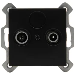Kopp 941250083 ATHENIS-Antennensteckdose TV/RF Farbe:schwarz matt