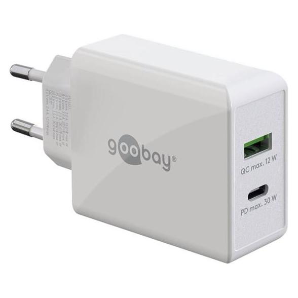 Goobay Dual USB Schnellladegerät (30 W, 2 Ports) (61674)