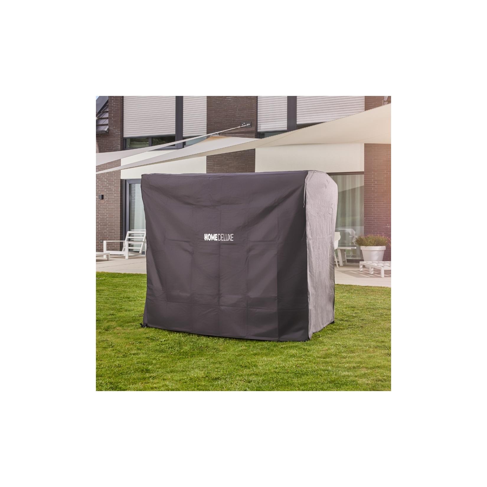 HOME DELUXE Abdeckung für Hollywoodschaukel CAPE DESCANSO - 198 x 125 x 179 cm Schwarz