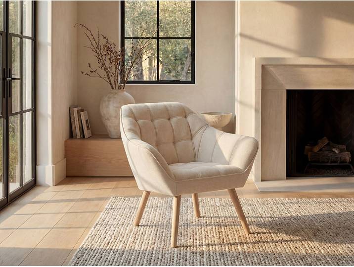 Sessel - Stoff - Beige - CASERTA