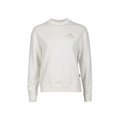 Sweater KLEINIGKEIT "Kleinigkeit Big Vibes Sweater Girls", Damen, Gr. S, weiß, 100% Baumwolle, bedruckt, Rundhals, Sweatshirts Sweater