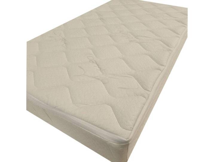 Matelas climatisé 160 x 70 x 10 cm - COUPEY - Beige - Polyester